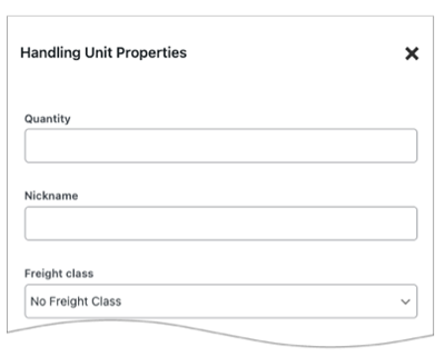 Handling Unit Properties for a Handling Unit for a SKU Shipping as Multiple Handling Units.