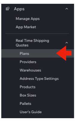 Wix Real Time Shipping Quotes Subscription Plans