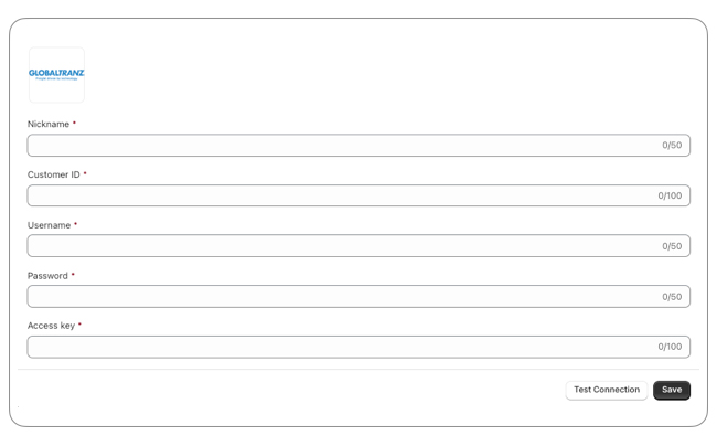 Real Time Shipping Quotes for Shopify - GlobalTranz Legacy API Connection Settings