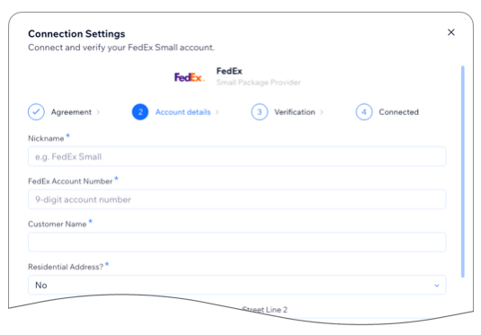 Real Time Shipping Quotes for Wix - FedEx API Connection Settings
